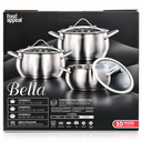 Food Appeal Bella Stainless Steel Cookware Set - 6 Pieces