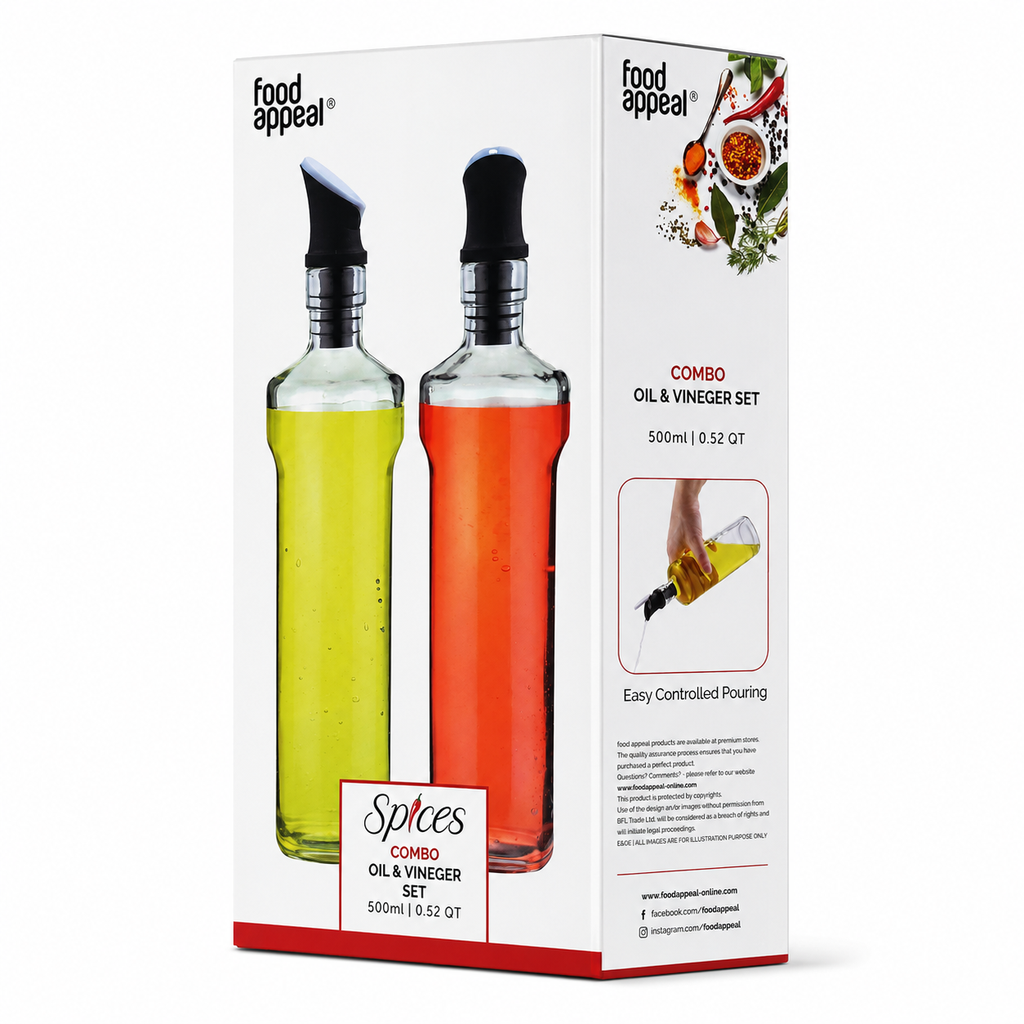 Food Appeal Spices Combo Oil & Vinegar Set – 500ml x 2