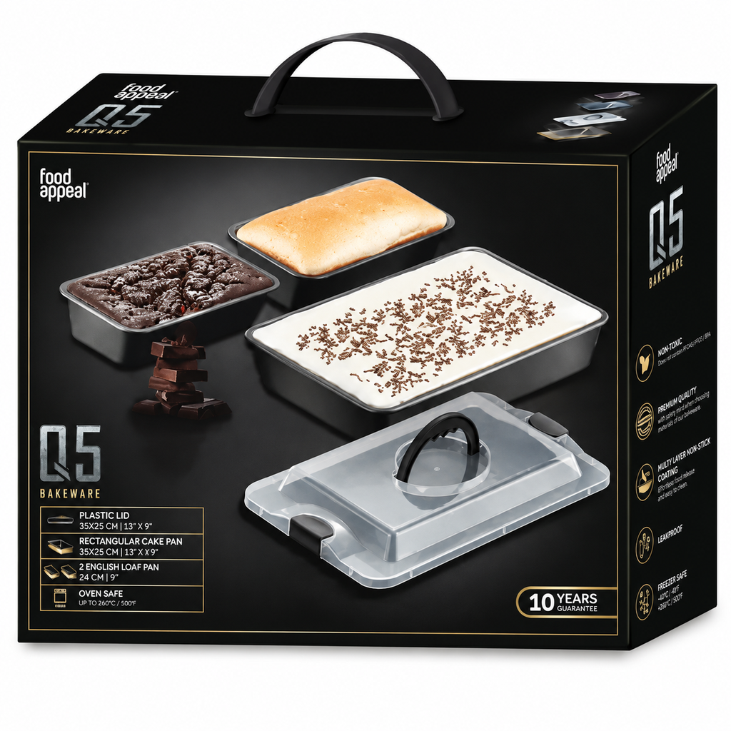 Food Appeal Q5 Premium 5-Piece Carbon Steel Baking Set