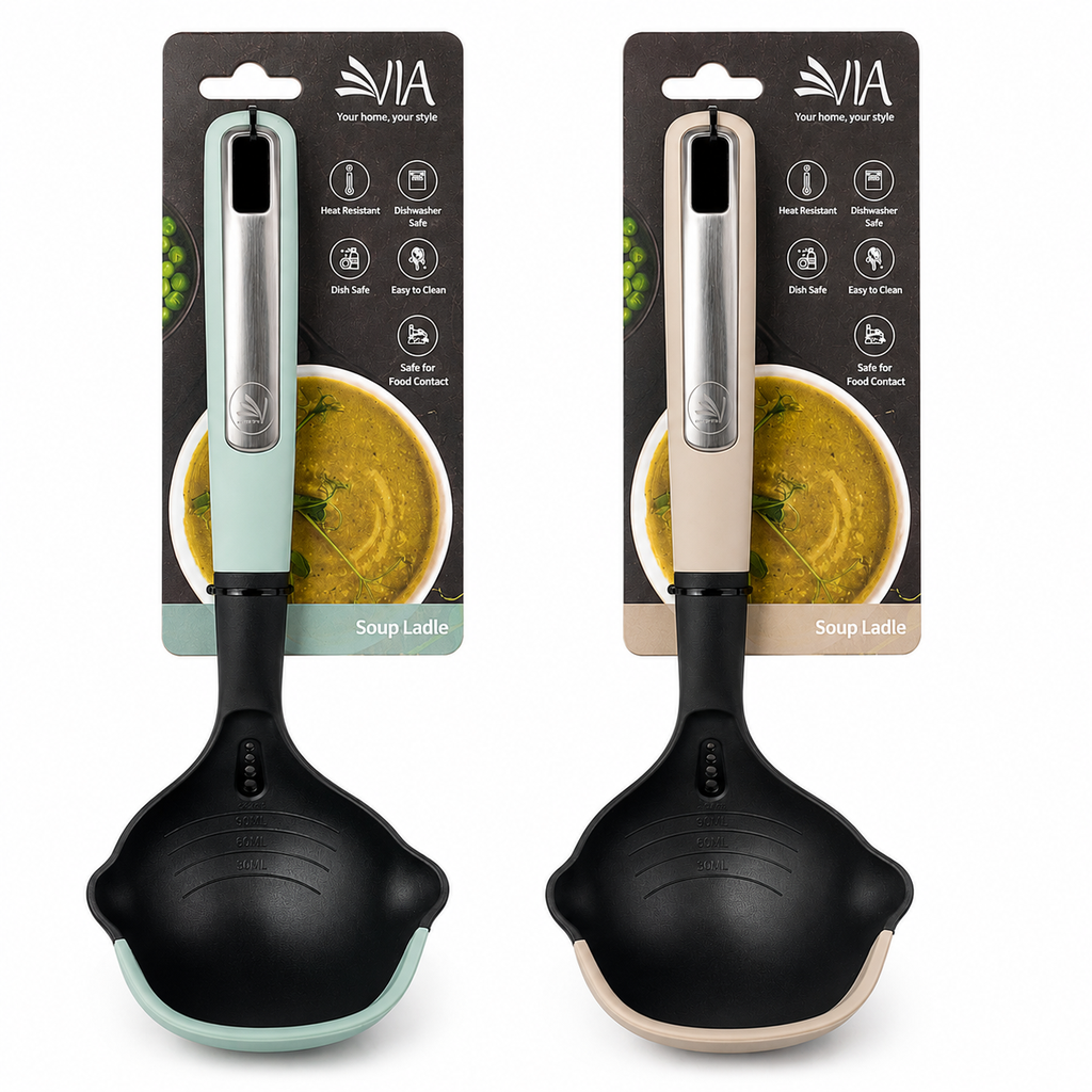 VIA Soup Ladle with Silicone Edge